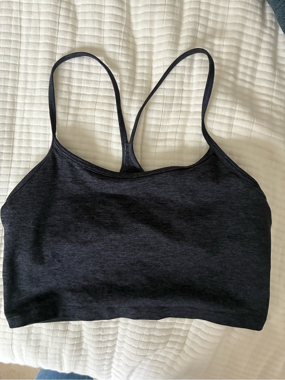 aerie heathers navy Racerback Sports Bra